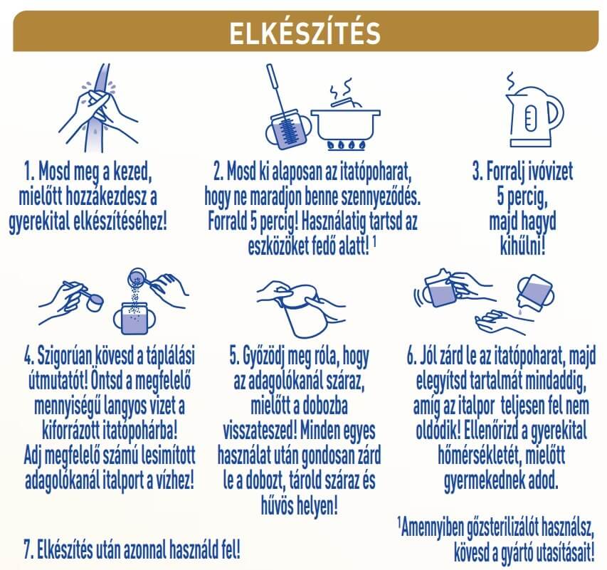 Elkészítés, adagolás, tárolás