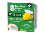 Gerber bio kókusztej alapú mangó-kiwi ízű babadesszert